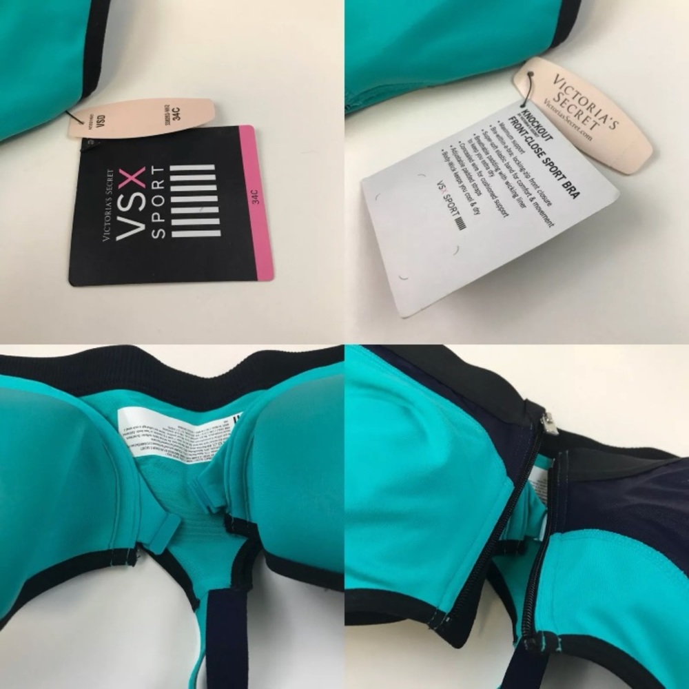VSX 34C Victoria’s Secret Knockout Sports Bra Blue - Picture 5 of 8